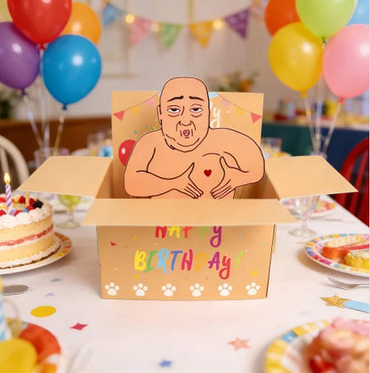 Funny Happy Birthday Pop-Up Birthday Card For Party Fun Office Home Decor Cute Desktop Novelty Hilarious Desktop Decoration