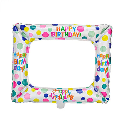 Birthday Graduation Dots Photo Frame Aluminum Film Balloon Party Graduation Ceremony New Year's Eve Photo Prop