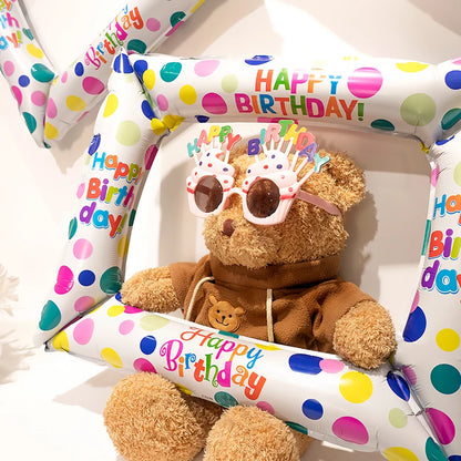 Birthday Graduation Dots Photo Frame Aluminum Film Balloon Party Graduation Ceremony New Year's Eve Photo Prop