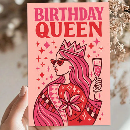 A Birthday Card for The Queen, Specially Designed for Friends And Family to Celebrate Her Special Day, Featuring a Fun Design.