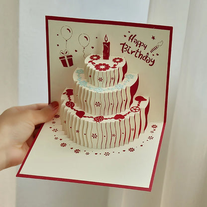 Happy Birthday Pop Up Card – 3D Birthday or Anniversary Greeting Card for Milestone Celebrations, Wedding Anniversary