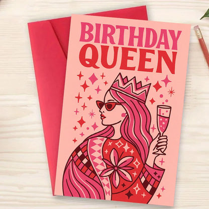 A Birthday Card for The Queen, Specially Designed for Friends And Family to Celebrate Her Special Day, Featuring a Fun Design.