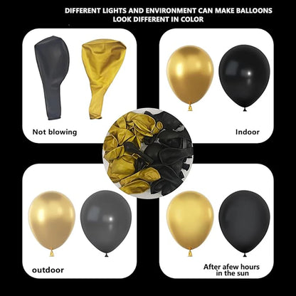 18th Birthday Party Decor Balloons Garland Black Gold Latex Balloon Arch Kit New Year Graduation Baby Shower Wedding Decoration