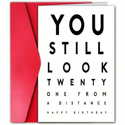 1 Birthday Card with Funny Text, a Unique Gift Suitable for Family, Friends, Colleagues and Besties.