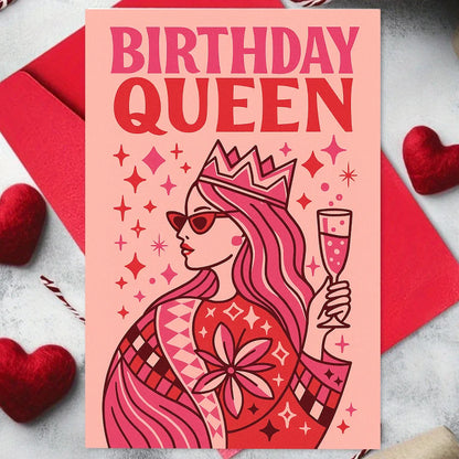 A Birthday Card for The Queen, Specially Designed for Friends And Family to Celebrate Her Special Day, Featuring a Fun Design.