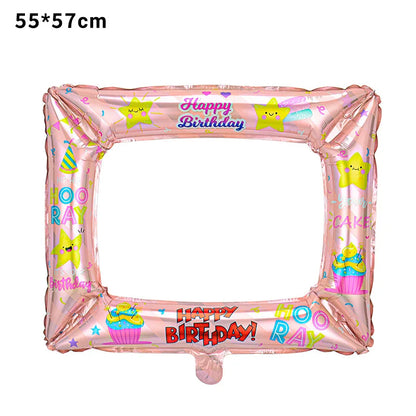 Birthday Graduation Dots Photo Frame Aluminum Film Balloon Party Graduation Ceremony New Year's Eve Photo Prop