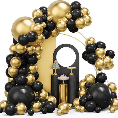 18th Birthday Party Decor Balloons Garland Black Gold Latex Balloon Arch Kit New Year Graduation Baby Shower Wedding Decoration
