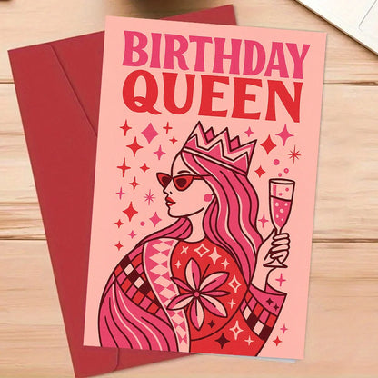 A Birthday Card for The Queen, Specially Designed for Friends And Family to Celebrate Her Special Day, Featuring a Fun Design.