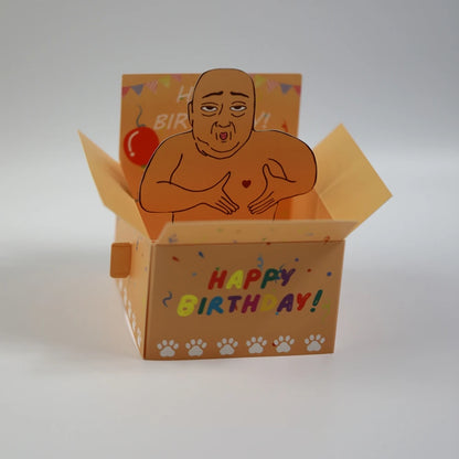 Funny Happy Birthday Pop-Up Birthday Card For Party Fun Office Home Decor Cute Desktop Novelty Hilarious Desktop Decoration