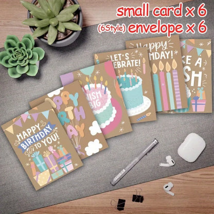 12 Fun Birthday Greeting Cards with Envelopes, -Heartfelt Thank You Cards for Birthdays, Mother's Day, Teacher's Day