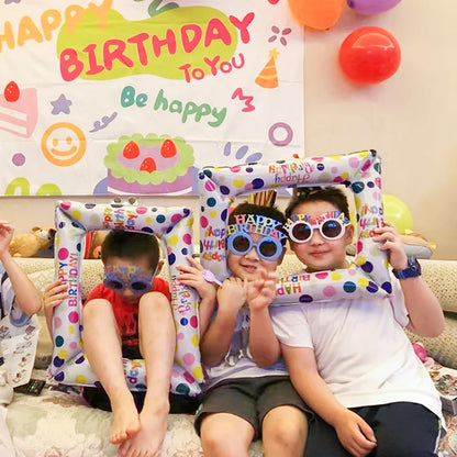 Birthday Graduation Dots Photo Frame Aluminum Film Balloon Party Graduation Ceremony New Year's Eve Photo Prop