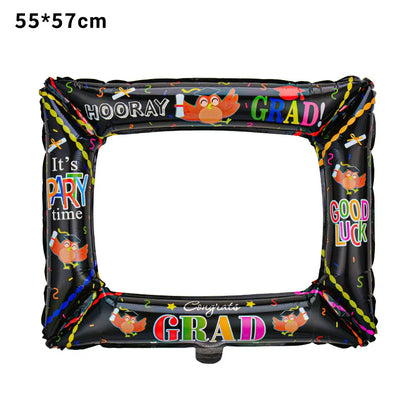 Birthday Graduation Dots Photo Frame Aluminum Film Balloon Party Graduation Ceremony New Year's Eve Photo Prop
