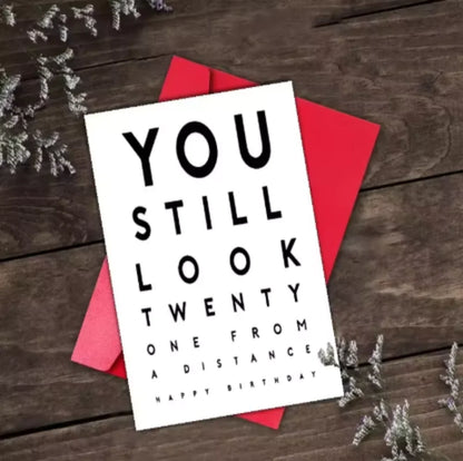 1 Birthday Card with Funny Text, a Unique Gift Suitable for Family, Friends, Colleagues and Besties.