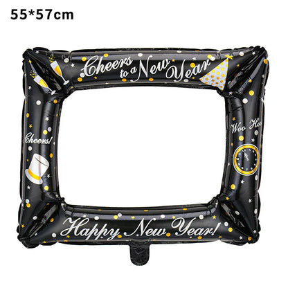 Birthday Graduation Dots Photo Frame Aluminum Film Balloon Party Graduation Ceremony New Year's Eve Photo Prop