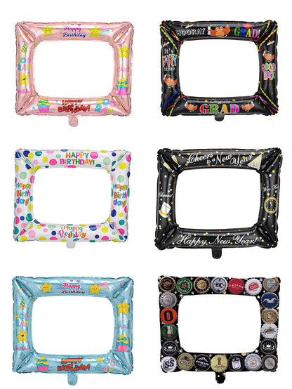 Birthday Graduation Dots Photo Frame Aluminum Film Balloon Party Graduation Ceremony New Year's Eve Photo Prop